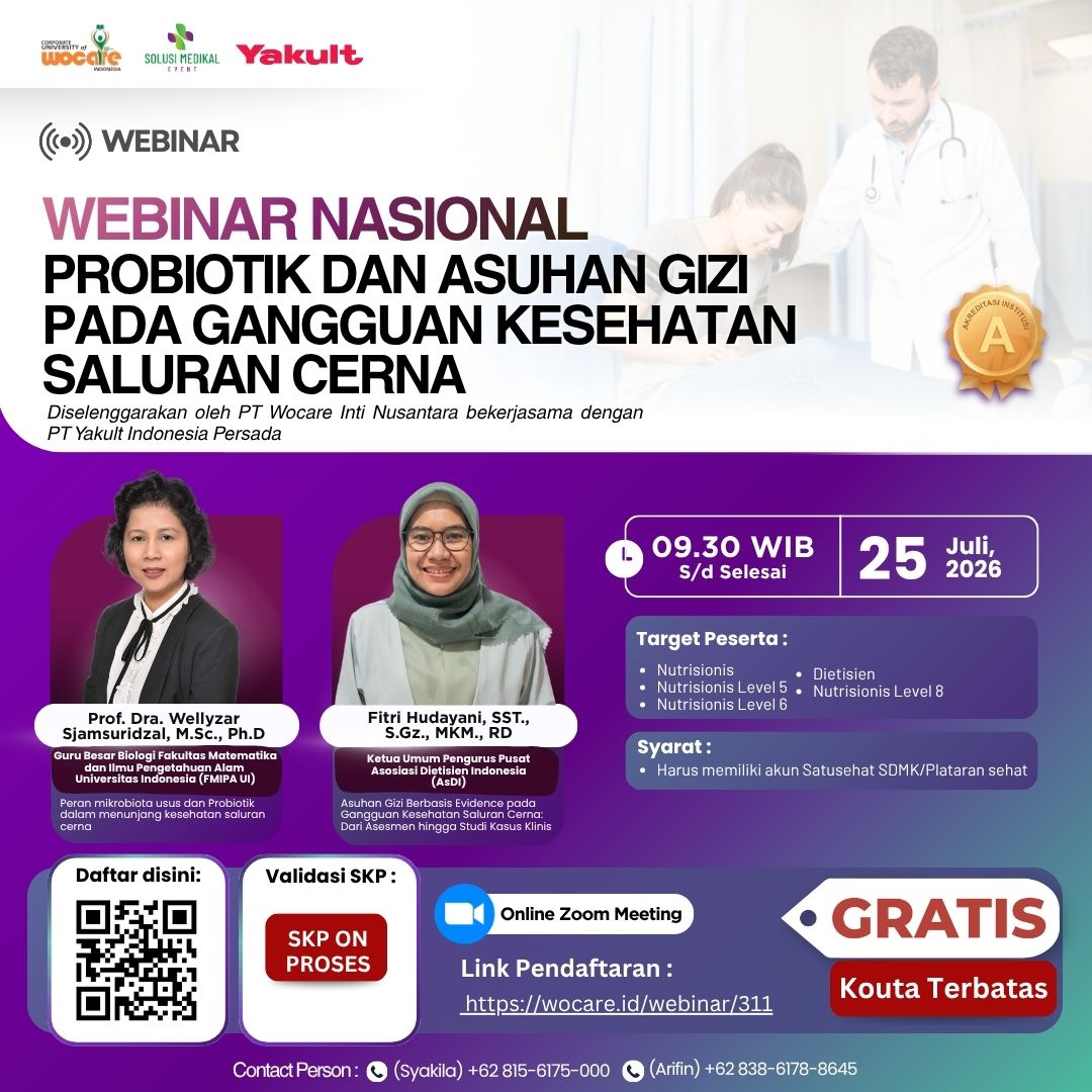 Webinar Nasional: Probiotik dan Asuhan Gizi pada Gangguan Kesehatan Saluran Cerna