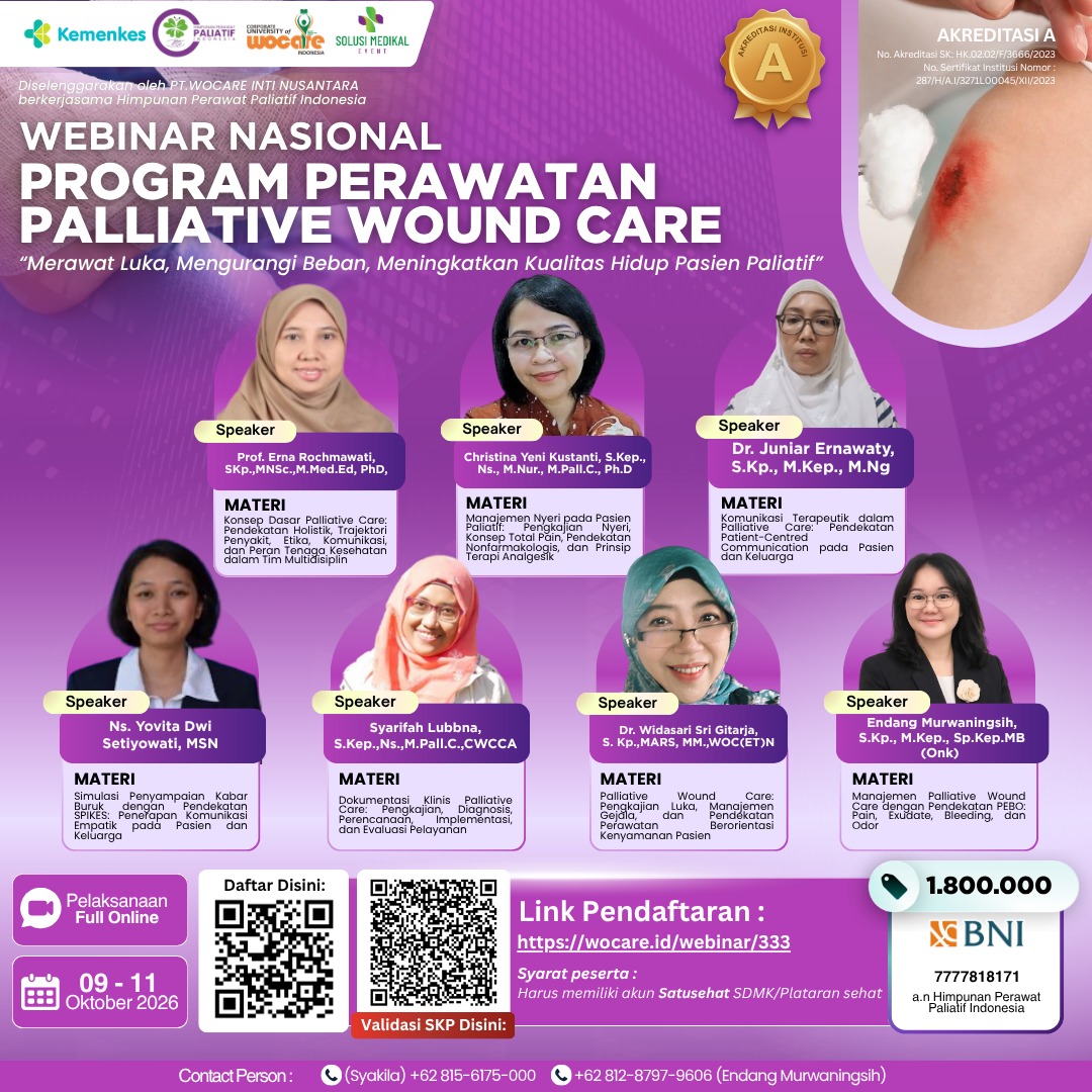 Poster webinar PROGRAM PERAWATAN PALLIATIVE WOUND CARE