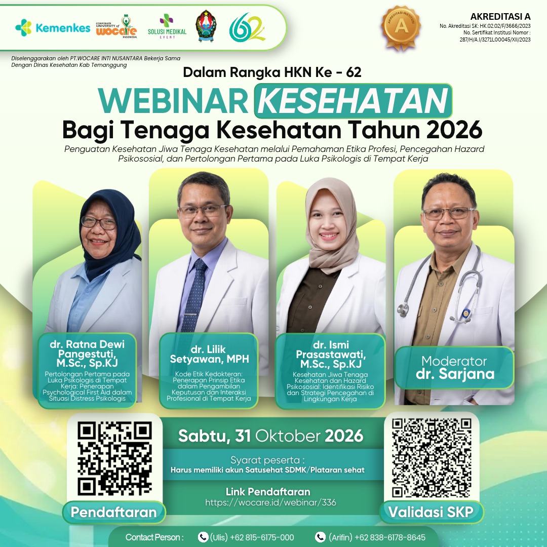 Webinar Kesehatan: Tenaga Kesehatan Tahun 2026 "Hari Kesehatan Nasional Ke 62 Tahun