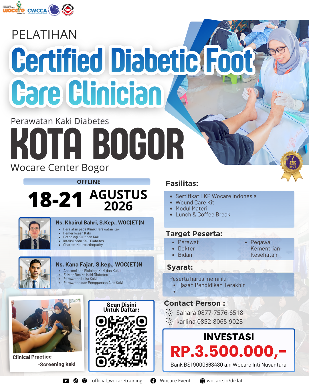 PELATIHAN PERAWATAN KAKI DIABETES (CDFCC) BOGOR AGUSTUS 2026