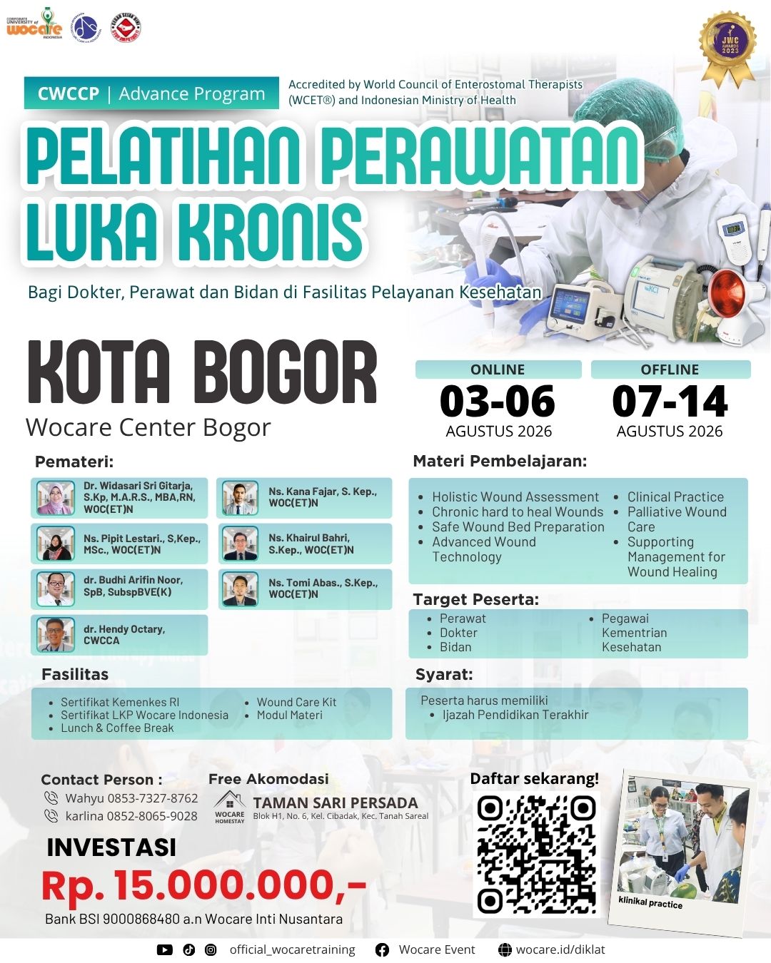 Certified Wound Care Clinician Program (CWCCP) BOGOR AGUSTUS 2026